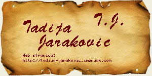 Tadija Jaraković vizit kartica
